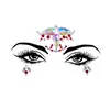 PARTYJOY artículo de venta caliente transfronterizo pegatinas de gemas para la cara pegatinas para cejas pegatinas faciales autoadhesivas de diamante pegatinas faciales para carnaval musical Halloween