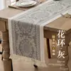Camino de Mesa Estilo Minimalista Nórdico, Impermeable, Textura de Algodón y Lino, Tapete para Mesa de Mueble de TV, Tela Decorativa Larga con Borde Colgante para Gabinete
