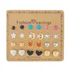 Pendientes de Combinación de Perlas Redondas de Imitación de Flor y Diamante, Varios Meses, Set de Pendientes, Europeos y Americanos de Venta Caliente Transfronteriza, 12 Pares