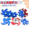 Pala para carpintería talla de madera mesa de té mesa de té pala de tres hojas cuchillo de tallado amoladora angular pulido plato de tres hojas talla de raíz