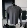 Camiseta Masculina de Verão Nova com Toque Gelado Secagem Rápida Manga Curta Proteção Solar Ombro Normal Corte Slim Estilo Americano Esportiva Fitness Manga Meia