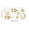 Nuevo Modelo de Comercio Exterior Estrella y Luna de Oriente Medio Pegatinas Decorativas para Embellecer Paredes Candelabro Retro Pegatinas de Pared Autoadhesivas de PVC Pegatinas para Ventanas