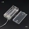 Caixa de Bateria Transparente Nº 5 AA 2 Células 3 Células 4 Células Compartimento para Pilhas Nº 5 Conexão em Série com Cabo, Interruptor e Tampa Suporte de Bateria