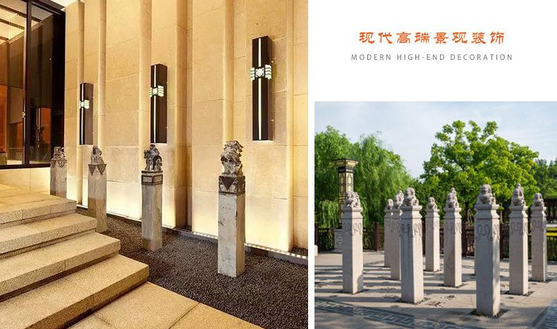 西贝雕刻 仿古石雕拴马桩 实景展示4.jpg