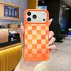 Funda para iPhone 16 Pro grande con diseño original de tablero de ajedrez con degradado de bloques de color, tacto de piel, funda de silicona líquida en stock