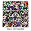 50 Piezas de Pegatinas de Circo Espeluznante para Juegos Otome de Micro-Terror, Funda de Teléfono de Arlequín, Computadora y Pegatinas de Bricolaje