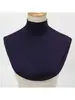 Bufanda de Otoño e Invierno Más Vendida Transfronteriza, Camiseta Base, Cuello Falso, Calentador de Cuello de Algodón Mercezado, Envoltura para Cuello con Cuello Falso Medio-Alto