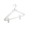 Percha de plástico de hombro ancho de aluminio sin imprimir con gancho de aluminio percha de hombro ancho para traje de hotel perchero para pantalones perchero al por mayor