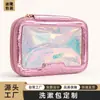 Bolsa con Cierre Láser de PVC Personalizada Bolsa de Almacenamiento para Cosméticos Bolsa de Tocador Portátil Bolsa de Plástico Autocierre Tridimensional de Colores
