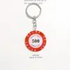 Accesorios Acrílicos Cross Chip Etiquetas Numeradas Llaveros Colgantes para Bolsos Llaveros de Chip Numerados Dibujos Animados Calientes