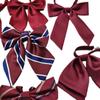 Corbata pequeña JK para uniforme de estudiante, pajarita roja con cuello burdeos, camisa de uniforme escolar para mujer, pajarita