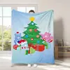 Manta de oso con forma de corazón de dibujos animados transfronteriza, suave y cómoda manta de felpa impresa en franela de colores para las cuatro estaciones, manta de sofá