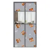 Cortina de Porta de Algodão Espessa de Inverno com Padrão de Desenho Animado, Design Dividido Magnético, Silenciosa, Autoadesiva, Não Requer Furação, Designs Personalizados Disponíveis