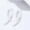 Brincos Torcidos de Prata Pura 999 para Mulheres, Brincos Argola Simples Lisos, Joias de Luxo Leve de Alta Qualidade, Brincos Argola com Design de Nicho
