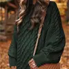 Suéter Pulôver Estilo Personalidade Retrô Torcido Outono Inverno Suéter Solto Feminino Roupas Femininas Tricô Elegante Europeu Americano Suéter