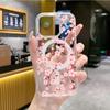 Melhor Venda Europeia e Americana Rosa Suave Flor de Cerejeira iPhone 17 Acrílico Magnético Transparente Borda Suave Capa de Telefone para Apple 18Pm