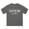 Marca da Moda de Rua Limitada de Nova York Algodão Pesado Casual Combina com Tudo Solto Gola Careca Manga Curta Unissex Camiseta ESS