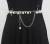 Moda única fileira simples strass cintura corrente estilo coreano corrente decorativa diamante dança do ventre all-match feminino jeans cinto