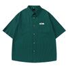 Roupa Masculina Treze Linhas Barraca Fonte Camisa Masculina Verão Listra Vertical Larga Moda Camisa para o Dia a Dia