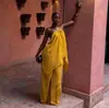 Moda Feminina Africana Transfronteiriça Verão 2026 Nova Moda Conjunto de Top com Gola Halter Sem Mangas Irregular e Calça de Perna Larga
