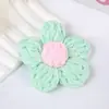 Flor de Crochê Criativa em Blocos de Cor Flor Pom Pom Acessórios de Flor de Crochê Doces Presilhas de Cabelo e Acessórios de Cabelo Fofos em Estilo Coreano