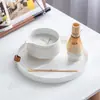 Tazón de Cerámica Estilo Japonés para Matcha con Pico, Set de Té Matcha, Set de Herramientas para Preparar Té Dinastía Song, Set de 8 Piezas, Exclusivamente para Suministro Transfronterizo