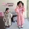 Conjunto de Niña 2026 Nuevo Otoño Elegante y a la Moda Ropa Exterior para Bebé Conjunto de Dos Piezas Sudadera Deportiva de Otoño y Pantalones