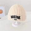 Sombrero de Lana Tejido para Bebé de Otoño e Invierno Estilo Coreano Ins Letra Niños y Niñas Invierno Cálido Sombrero Pulóver para Bebé Moderno