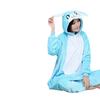 Pijamas de franela de otoño e invierno para niños, hombres y mujeres, con dibujos de conejos rosas y azules, para parejas, para el hogar