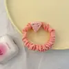 Corda de cabelo de pêssego com queijo para intestino grosso corda de cabeça de menina doce cabeça de queijo não machuca o cabelo bola de cabelo elástico para cabelo rabo de cavalo capa de couro
