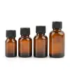 Botella de aceite esencial de 30 ml, botella secundaria nueva de 10 ml de vidrio marrón, botella con gotero de esencia de 15 ml, material de embalaje cosmético