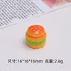 Juguete Creativo Estéreo de Hamburguesa Comida Dibujos Animados Hecho a Mano Joyería DIY Accesorios Pasador Material Pegamento de Crema Resina Pequeños Accesorios