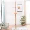 Estrutura de Escalada de Madeira Multicamadas para Gatos, Árvore para Gatos, Arranhador para Gatos, Suprimentos Integrados para Gatos, Poste Hidráulico de Escalada para Filhotes