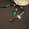 Nuevo Collar Colgante Exquisito Elegante de Gama Alta con Cadena para Clavícula de Gatito de Dibujos Animados Dulce Amor Le Encanta Comer Pescado Versátil para Mujer