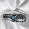 Reloj de Esfera Pequeña Ovalada Estilo Coreano para Mujer Simple Lujo Ligero Estilo Frío Sentido Avanzado Correa de Acero Nicho Cuarzo Reloj para Mujer