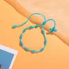 Pulseira de Amizade Quente Transfronteiriça Pulseira Trançada de Cor Sólida Pulseira Feita à Mão com Nós Corda de Mão Europeia e Americana Joia Simples
