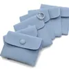 Saco para Embalagem de Joias de Tecido de Veludo Pérola Saco de Dicas Saco de Brinquedo Cultural Saco Pequeno Saco para Presente de Anel Saco com Fecho Saco Pequeno de Tecido Cinza