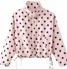 Europa Transfronteriza AliExpress INS Popular Moda Femenina Abrigo de Lunares
