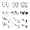 Nuevo Set de Acero Inoxidable Punk Negro de Amazon Tornillo para Mancuernas Pendientes Pendientes Pendientes Pendientes Transfronterizos Suministro