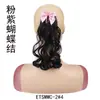 Accesorios para el Cabello de Niños con Lazo y Cola de Caballo Rizada, Peluca de Cola de Caballo Corta y Rizada para Niñas, Peluca de Cola de Caballo con Lazo para Niños