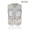 Colete Masculino Casual com Zíper e Múltiplos Bolsos, Colete para Voluntário, Publicidade, Repórter, Roupa de Trabalho, Estampa Personalizada, Homem, Verão