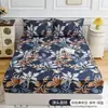 Juego de cama de verano fresco estilo pastoral floral con sábana bajera, colcha individual, funda de almohada, protector de colchón, funda protectora, ropa de cama