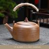 Juego de Tetera de Cerámica, Tetera Rústica de Alfarería con Asa, Recipiente para Preparar Té, Té Blanco, Té Pu-Er, Taza de Té de Flores, Logo Personalizado para Exteriores