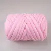 OHHIO nueva manta tejida a mano relleno de hilo secundario núcleo de gasa raya lana gruesa material para hacer mantas DIY alambre central