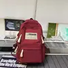 Mochila para Estudantes Femininas, Mochila Simples e Leve de Grande Capacidade para Meninas, Mochila de Cor Sólida de Alta Qualidade para Meninos
