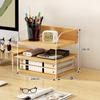Soporte Elevado Acrílico para Monitor de Computadora Estante de Almacenamiento de Doble Capa para Escritorio de Oficina Estante para Almacenamiento de Notebook