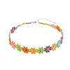 [Gran Venta] Encaje Bordado Colorido Venta al por Mayor Línea de Color Cadena para Clavícula Decoración de Mariposa Flor