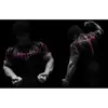 Serie de estilo gótico popular camiseta de compresión deportiva para hombre, camiseta de compresión de manga corta para fitness, ciclismo, running