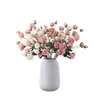 Sendero de Luciérnagas Rosa de Diez Cabezas Flores Artificiales Flores de Simulación Fabricante Decoración del Hogar Ramo de Boda Muro de Rosas