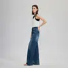 Jeans de algodón holgados de pierna ancha estilo vintage transfronterizos para mujer, pantalones casuales versátiles de longitud hasta el suelo para otoño 2026